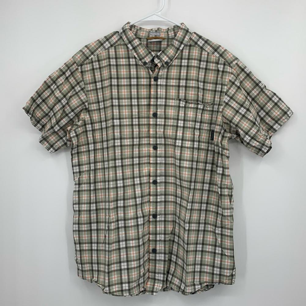 Men's Columbia Regular Fit Short Sleeve Button Up Size Large